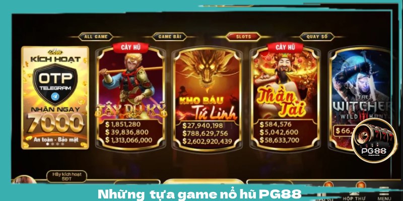 Những tựa game nổ hũ PG88